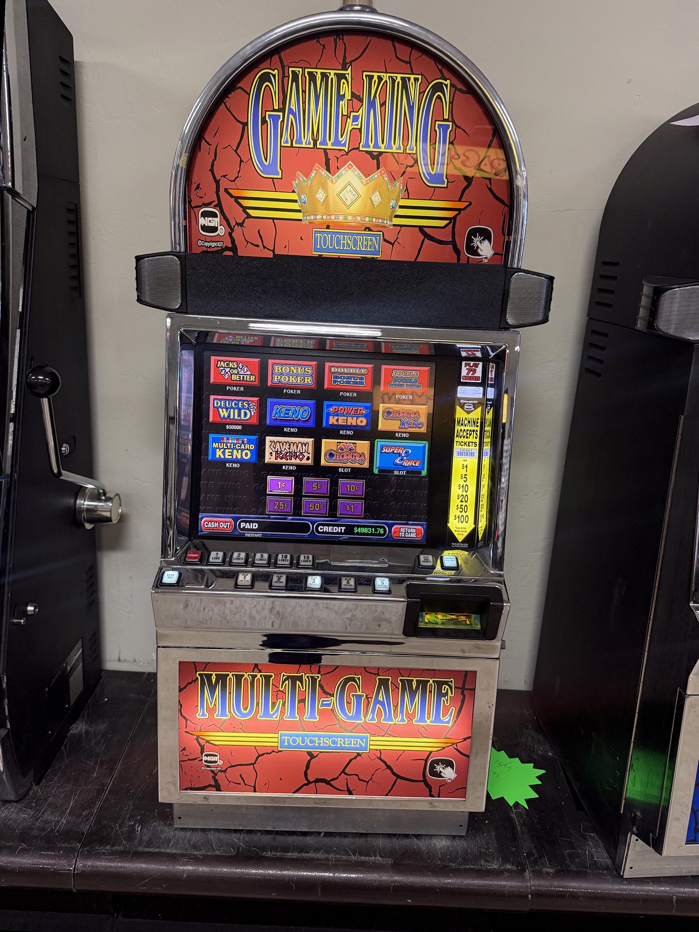 IGT Game King Multi-Game Cabinet